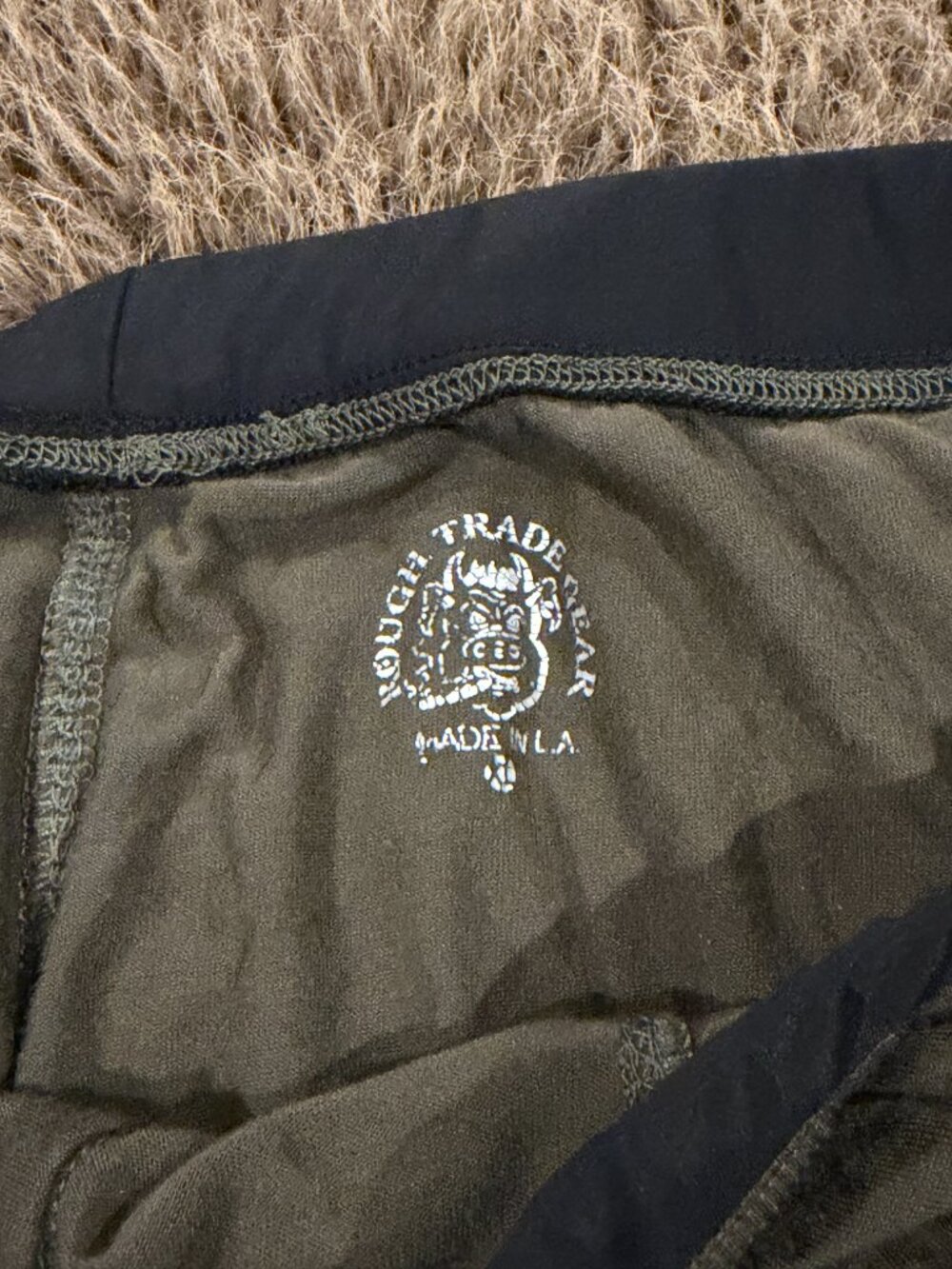 Rough Trade Men's Thin Lounge Trunks Size XL Green 7.5/10 Condition - Picture 5 of 11